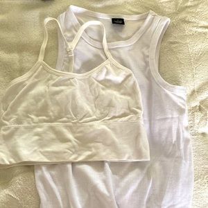 Cute bra and tank top together